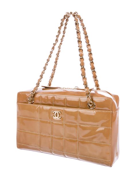 chanel chocolate bar bag patent